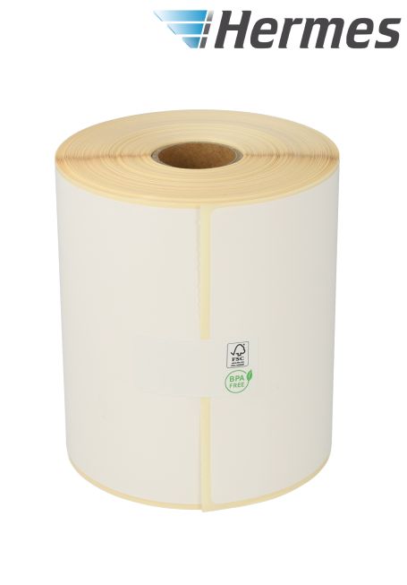 Thermal Shipping Labels Hermes, 102mm x 210mm, ECO, 210 Labels, 25mm Core, White, Permanent