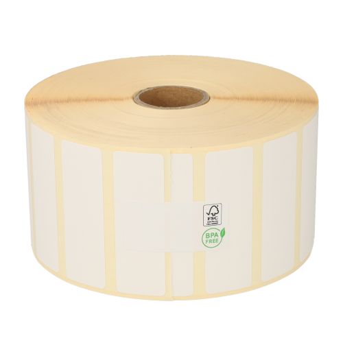 Zebra (880262-075) compatible labels, 57mm x 19mm, 3.315 labels, 25mm core, white, removable