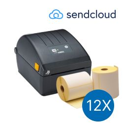 SendCloud starterspakket: Zebra ZD220D printer + 12 rollen Zebra compatible labels 102mm x 150mm