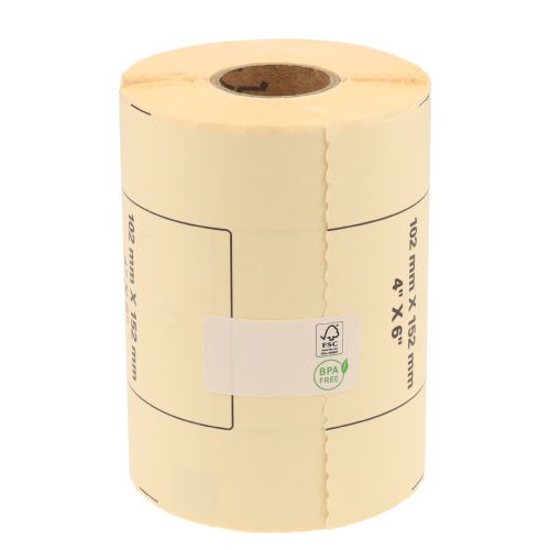 Brother DK11241 etiquetas compatibles, 102mm x 152mm, 200 etiquetas, blanco, permanente