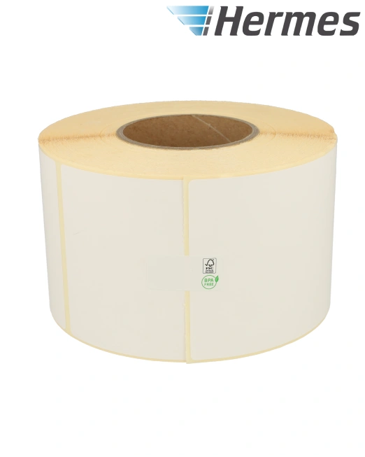 Product Zebra compatible Hermes shipping labels, 102mm x 210mm, 640 labels, 76mm core, white, permanent Image