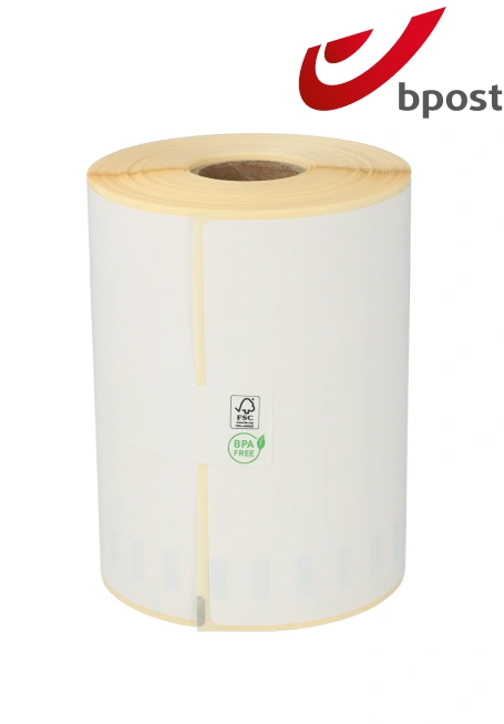 Product Dymo S0904980 compatible labels Bpost, 104mm x 159mm, 220 etiketten, blanco, permanent Afbeelding
