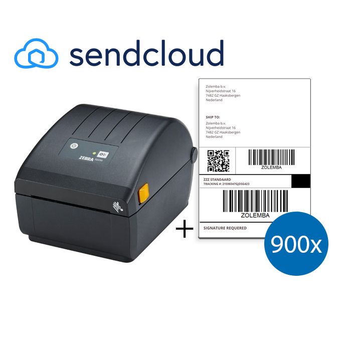 SendCloud Zebra ZD220D printer + 900 verzendetiketten