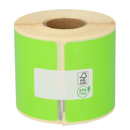 Product Seiko SLP-SRL compatible labels, 54mm x 101mm, 220 etiketten, groen, permanent Afbeelding