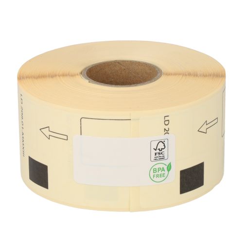 Brother DK-11208 compatible labels, 38mm x 90mm, 400 labels, white, permanent