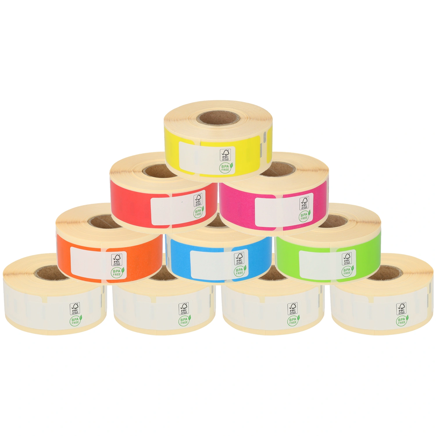 Product Dymo 11352 Rainbow Package | 25mm x 54mm, 6 colours + 4 white compatible rolls Image