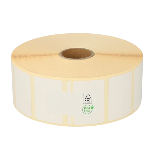 Producto Sato P70011024780 etiquetas compatible, 38mm x 25mm, 2580 etiquetas, 25mm núcleo, blanco, eco permanente Imagen