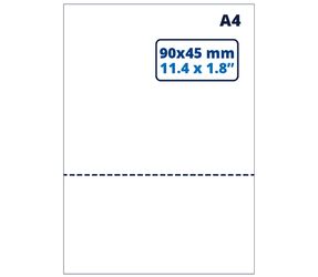 A4 pakbon / retourlabel, adresetiket, 90mm x 45mm - 500 vellen