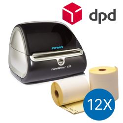 DPD paquete de inicio: Dymo LW 4XL + 12 rollos de etiquetas compatibles Dymo S0904980