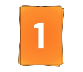 Prodotto Fogli adesivi A4, 1 per foglio, arancione, adesivo permanente, 210mm x 296mm Immagine