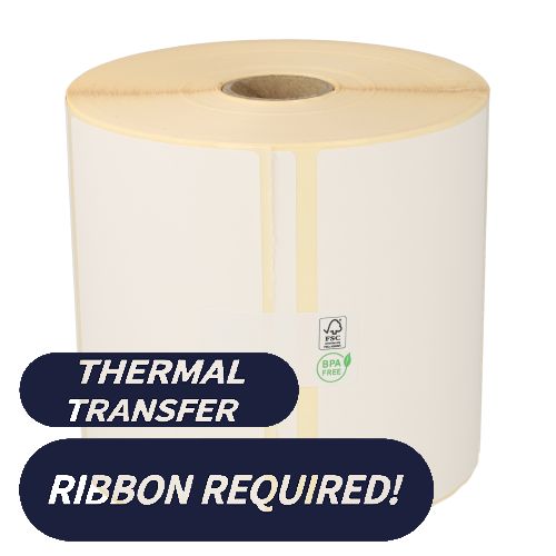 Bixolon 800294-305BIX compatibles étiquettes, Eco, 102mm x 76mm, 930 étiquettes, Ø mandrin 25mm, blanches, permanentes