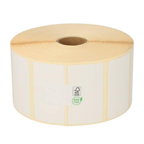 Zebra compatible labels, 57mm x 32mm, 2.100 labels, 25mm core, white, removable