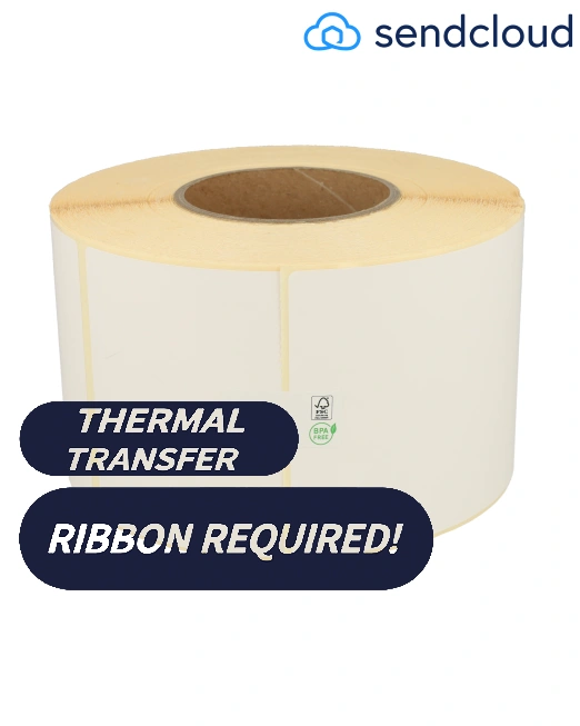 Prodotto TTR Zebra SendCloud (87985) etichetta di spedizione compatibili, 102mm x 152mm, 900 etichette, 76mm diametro Immagine