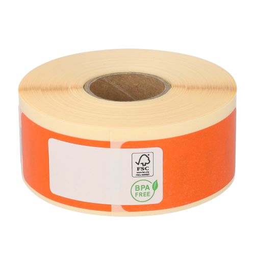 Etiquetas compatibles Dymo 11352, 25mm x 54mm, 500 etiquetas compatibles, naranja, permanente