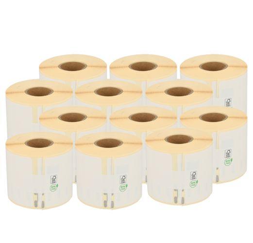 Dymo 99014 / S0722430 compatible labels, 54mm x 101mm, 220 etiketten, blanco, permanent