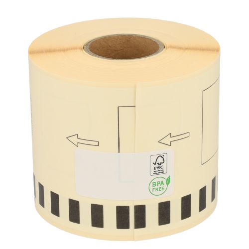 Brother DK-22205 etichette compatibili, 62mm x 30.48m, bianco, permanente