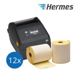 Hermes Starter Package | Zebra ZD421D + 12 Zebra compatible label rolls, 102mm x 210mm