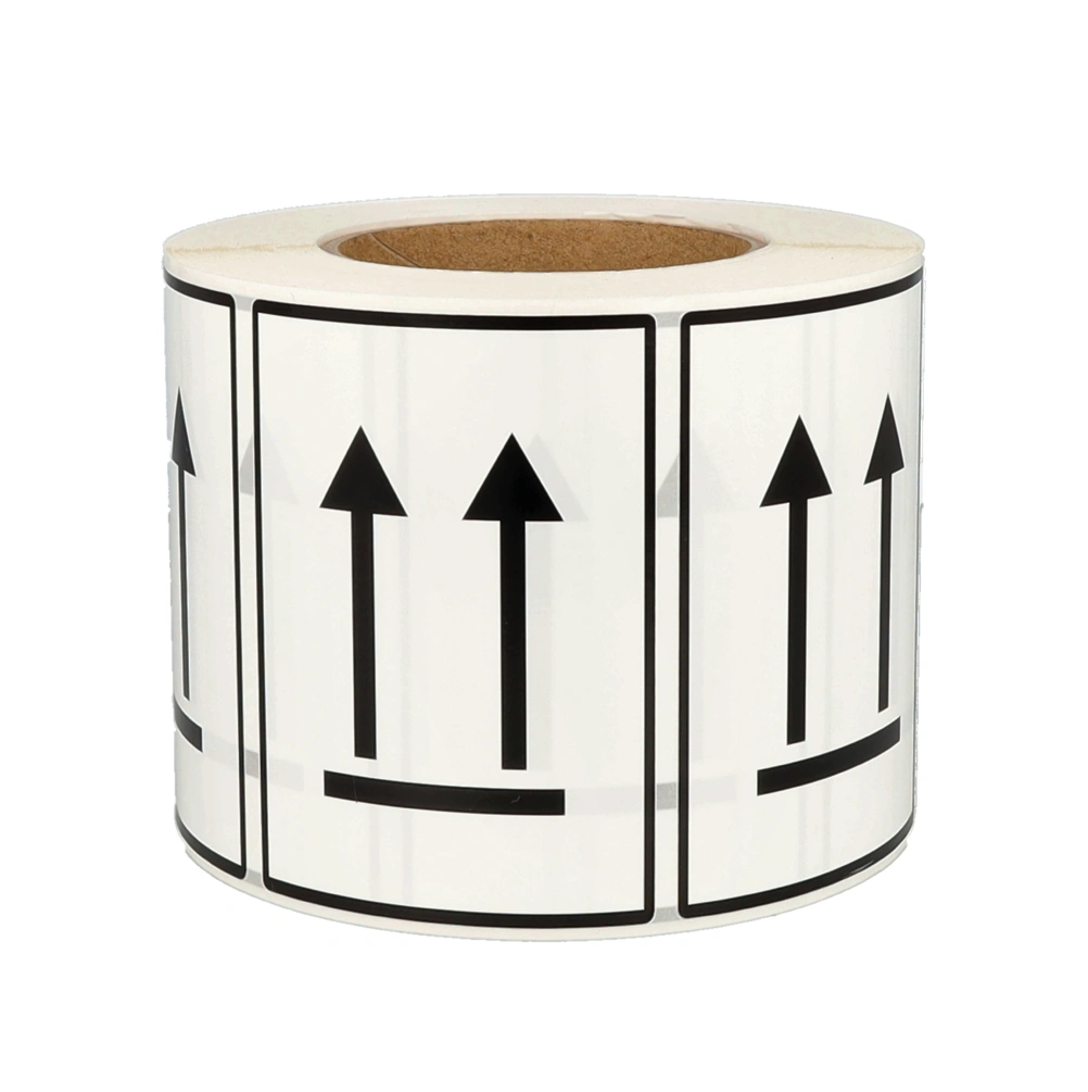 Produit Étiquettes avec précaution d’usage MT2, this side up noir, 74mm x 105mm, 1000 étiquettes, permanent Image