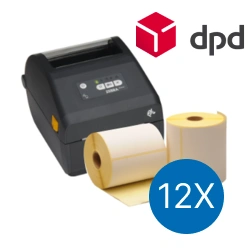 Prodotto Pacchetto base DPD: Stampante Zebra ZD421D + 12 rotoli di etichette di spedizione compatibili Zebra Immagine