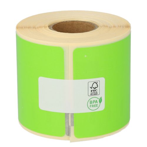 Seiko SLP-SRL compatible labels, 54mm x 101mm, 220 labels, green, permanent