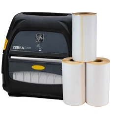 Product Starterspakket Mobiel: Zebra ZQ521 printer + 12 rollen 102mm x 152mm 19mm kern Afbeelding