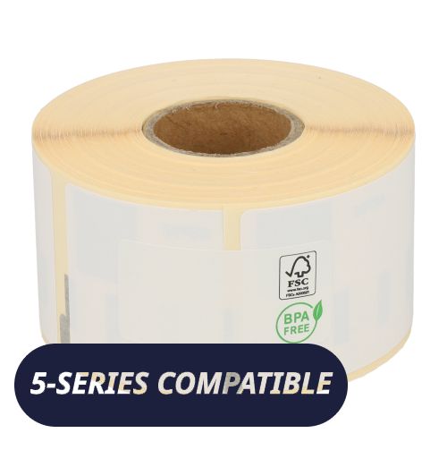 Dymo 99012 / S0722400, 5-series compatible labels, 36mm x 89mm, 260 etiketten, blanco, permanent