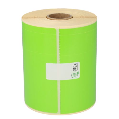 Zebra (800264-605) compatible labels, 102mm x 150mm, 280 labels, 25mm core, green, permanent