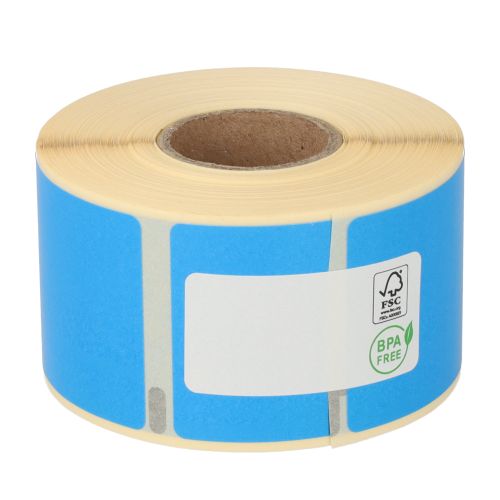 Dymo 99012 compatible labels, 36mm x 89mm, 260 labels, blue , permanent