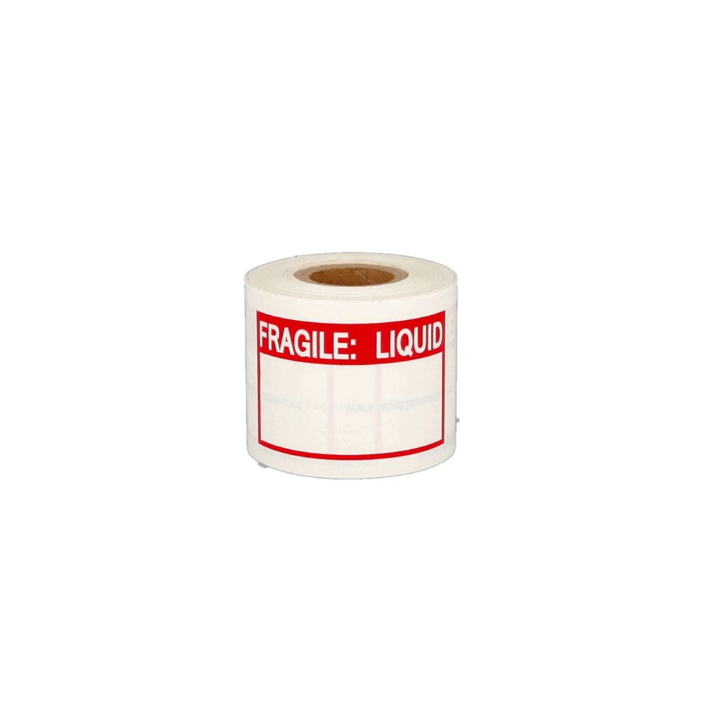 Fragile liquid label, 76,2mm x 50,8mm, 200 etiketten, permanent