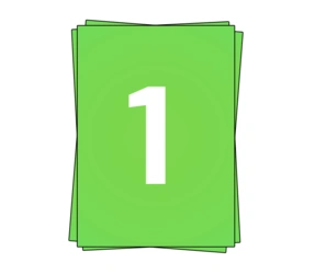 Prodotto Fogli adesivi A4, 1 per foglio, verde, adesivo permanente, 210mm x 296mm Immagine