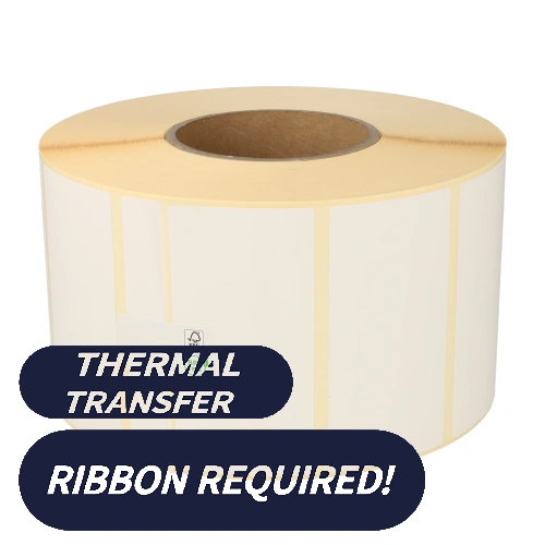 Product Zebra Z-Select 2000T (76059) Compatible, Top, 102mm x 64mm, 2220 Labels, 76mm Core, White, Permanent Image