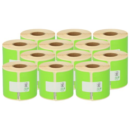 Seiko SLP-SRL compatible labels, 54mm x 101mm, 220 labels, green, permanent