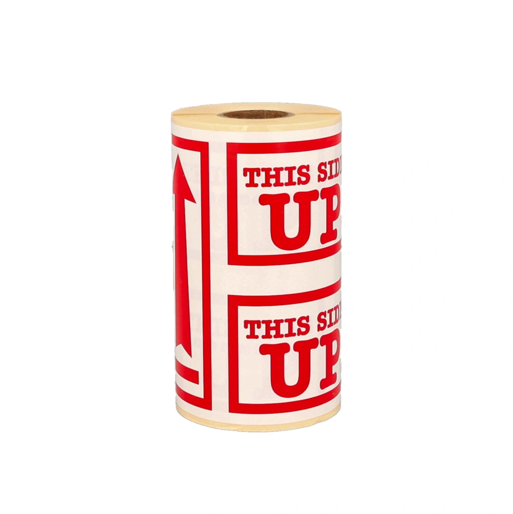 Product This side up label, 111,2mm x 228,6mm, 100 etiketten, permanent Afbeelding
