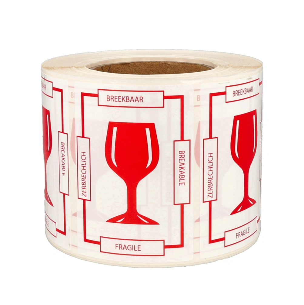 Product MT4 fragile label, 74mm x 105mm, 1.000 etiketten, permanent Afbeelding