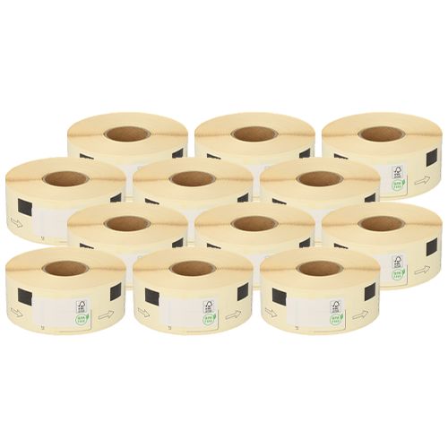 Brother DK 11201 etiquetas compatibles, 29mm x 90mm, 400 etiquetas, blanco, permanente