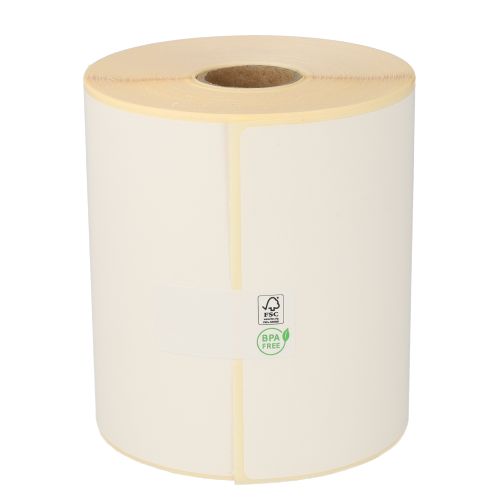 Zebra (800264-605) compatible verzendetiketten, 102mm x 150mm, 300 etiketten, ECO, 25mm kern, wit, verwijderbaar