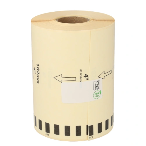 Product Brother DK-22243 compatible labels, 102mm x 30.48m, blanco, verwijderbaar Afbeelding