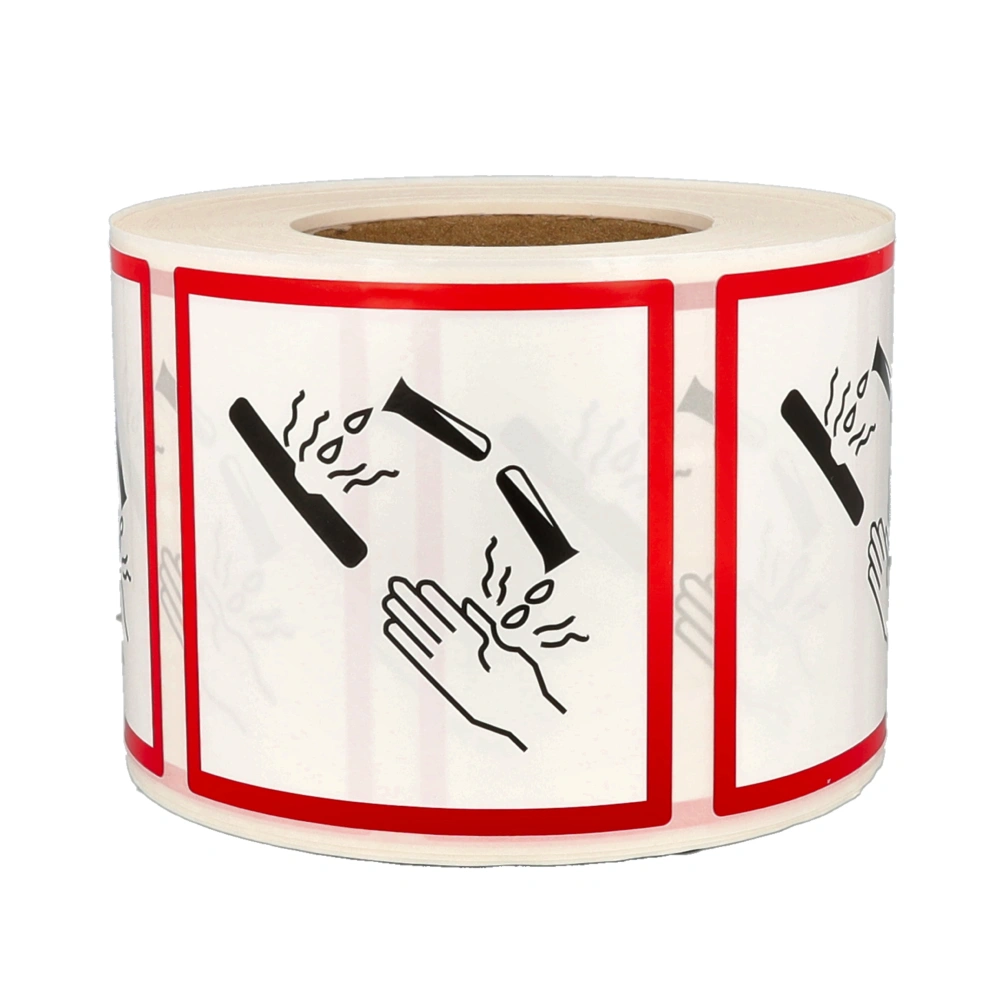 Produit Étiquettes GHS Corrosif, 100mm x 100mm, 1000 étiquettes Image