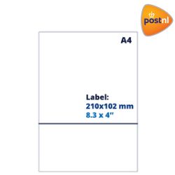 Lista de empaque/etiqueta de devolución A4, 100 mm x 150 mm, 1000 hojas