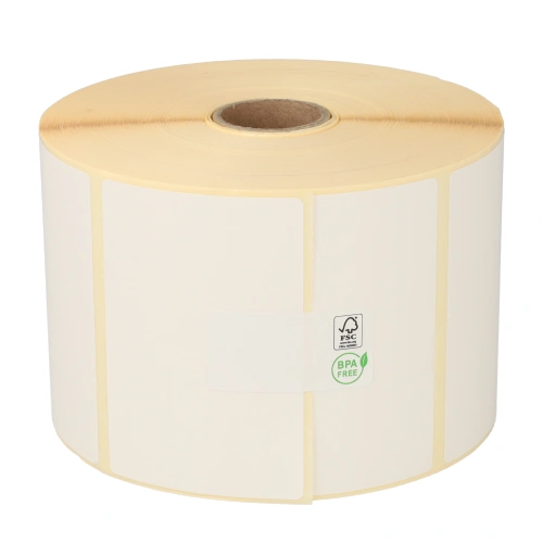 Prodotto Etichette (800263-205) compatibili Zebra, 76mm x 51mm, 1.370 etichette, diametro 25mm, bianco, removibile Immagine