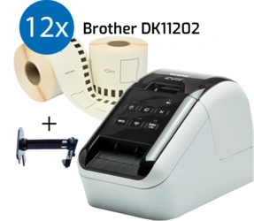 Product Brother QL810W label printer + 12 rolls Brother DK-11202 compatible labels 62mm x 100mm Image