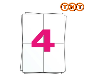 Prodotto Etichette TNT su fogli adesivi A4, 4 per foglio, bianco, 105mm x 148mm Immagine