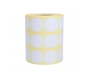 Produit Étiquettes Jet dencre rondes 50-40, Ø 50mm, 1250 étiquettes avec un mandrin de 40mm Kern, blanco, permanent Image