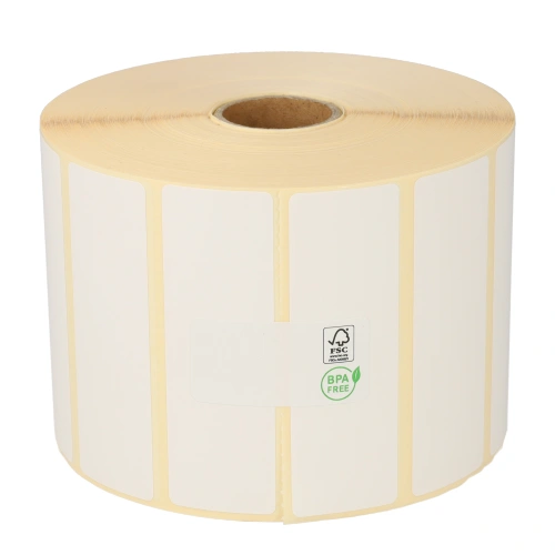 Produit Zebra Z-Select 2000D (800263-105) compatibles, 76mm x 25mm, 2580 étiquettes, Ø mandrin 25mm, blanches, permanentes Image