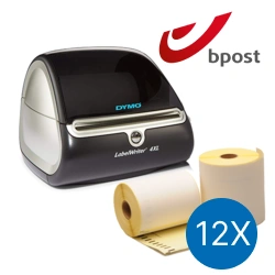 Produit Lot d’initiation Bpost: Dymo LW 4XL + 12 rouleaux d’étiquettes compatibles Dymo S0904980 Image