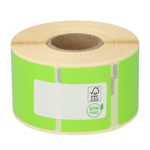 Seiko SLP-2RLE compatible labels, 36mm x 89mm, 260 etiketten, groen, permanent