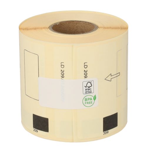 Brother DK-11209 compatible labels, 29mm x 62mm, 800 labels, white, permanent