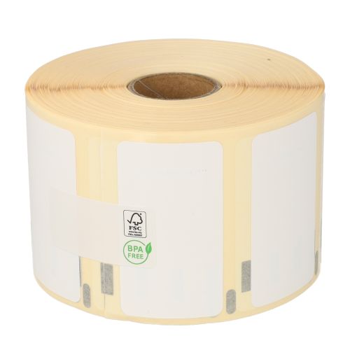 Dymo 11354 etichette resistenti compatibili, 57mm x 32mm, 1.000 etichette, bianco, permanente (polipropilene / plastica)