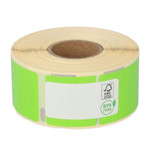 Dymo 99010 compatible labels, 28mm x 89mm, 260 labels, green, permanent