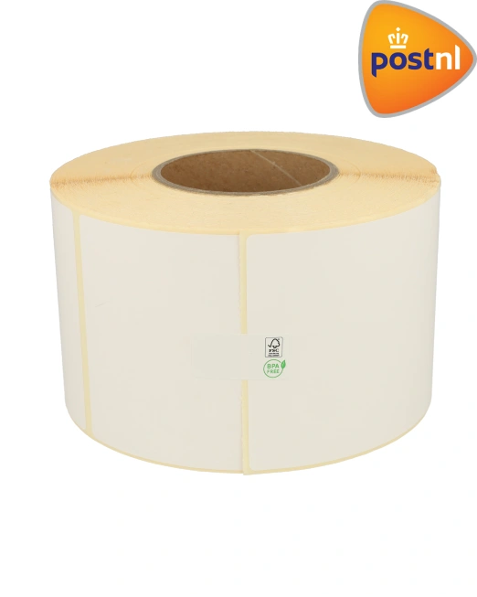 Product Zebra compatible PostNL verzendetiketten, 102mm x 150mm, 900 etiketten, 76mm kern, wit, permanent Afbeelding